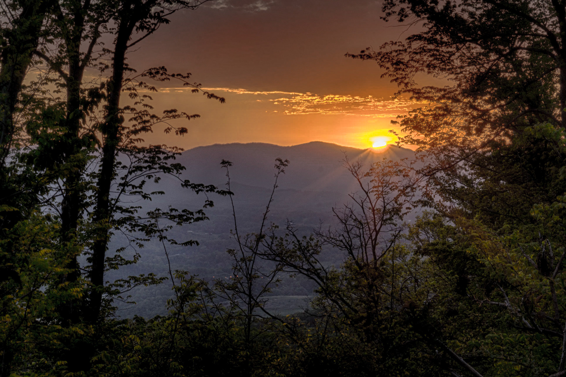 Sunset from Reynold's Mountain