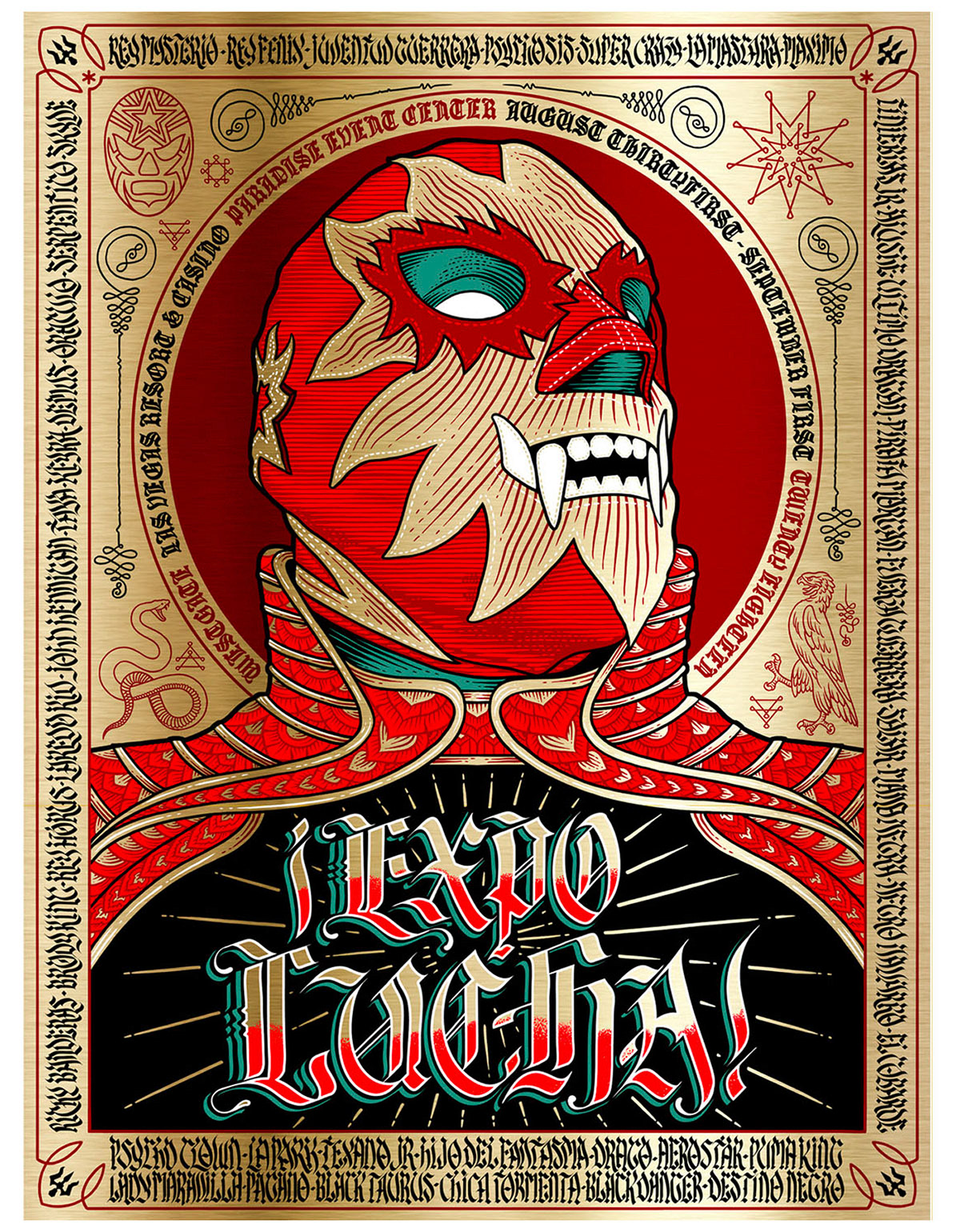 Lucha Libre Event Poster Wrestling Posters Luchador M 