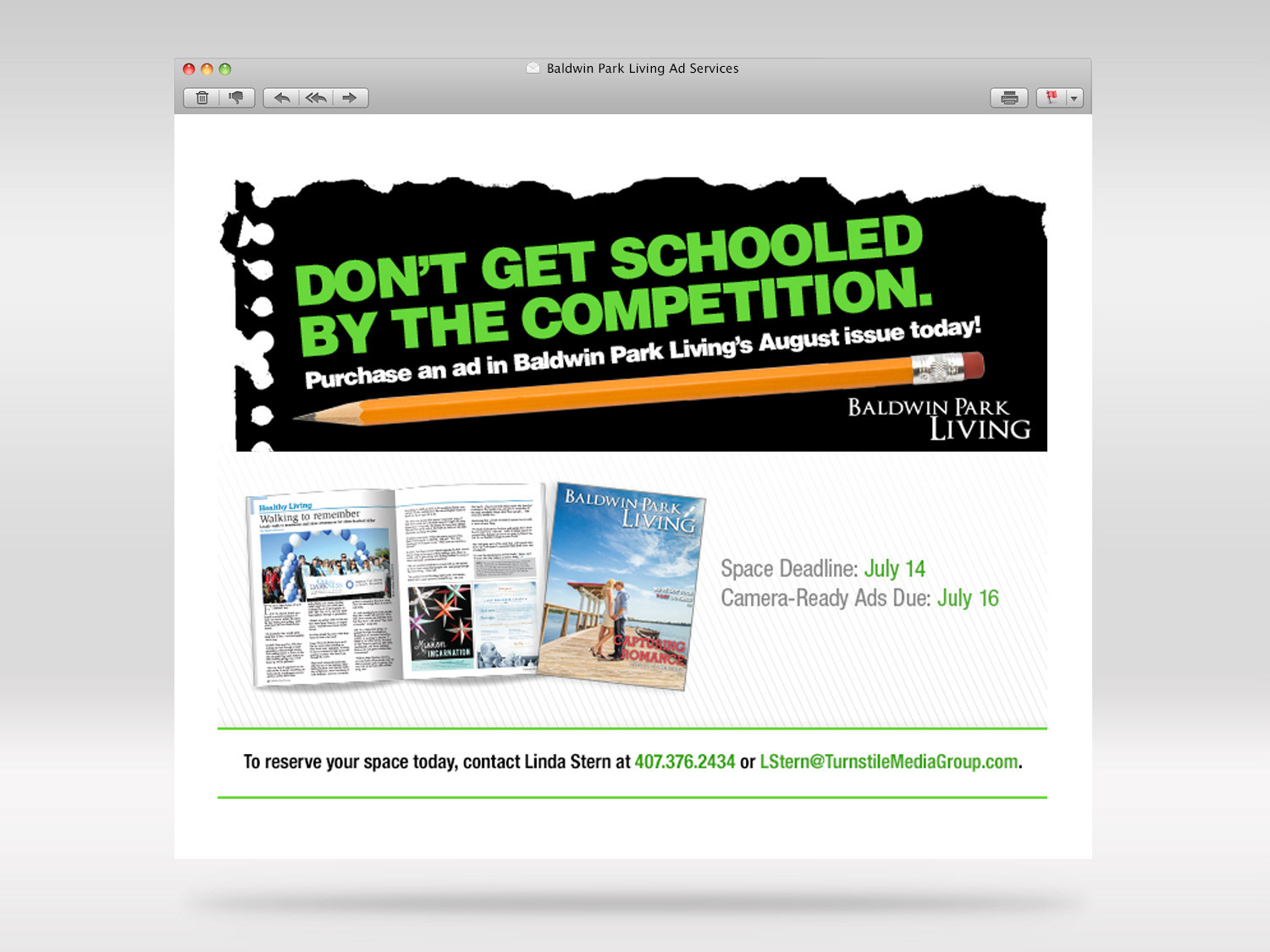 BALDWIN PARK LIVING ADVERTISER E-BLAST