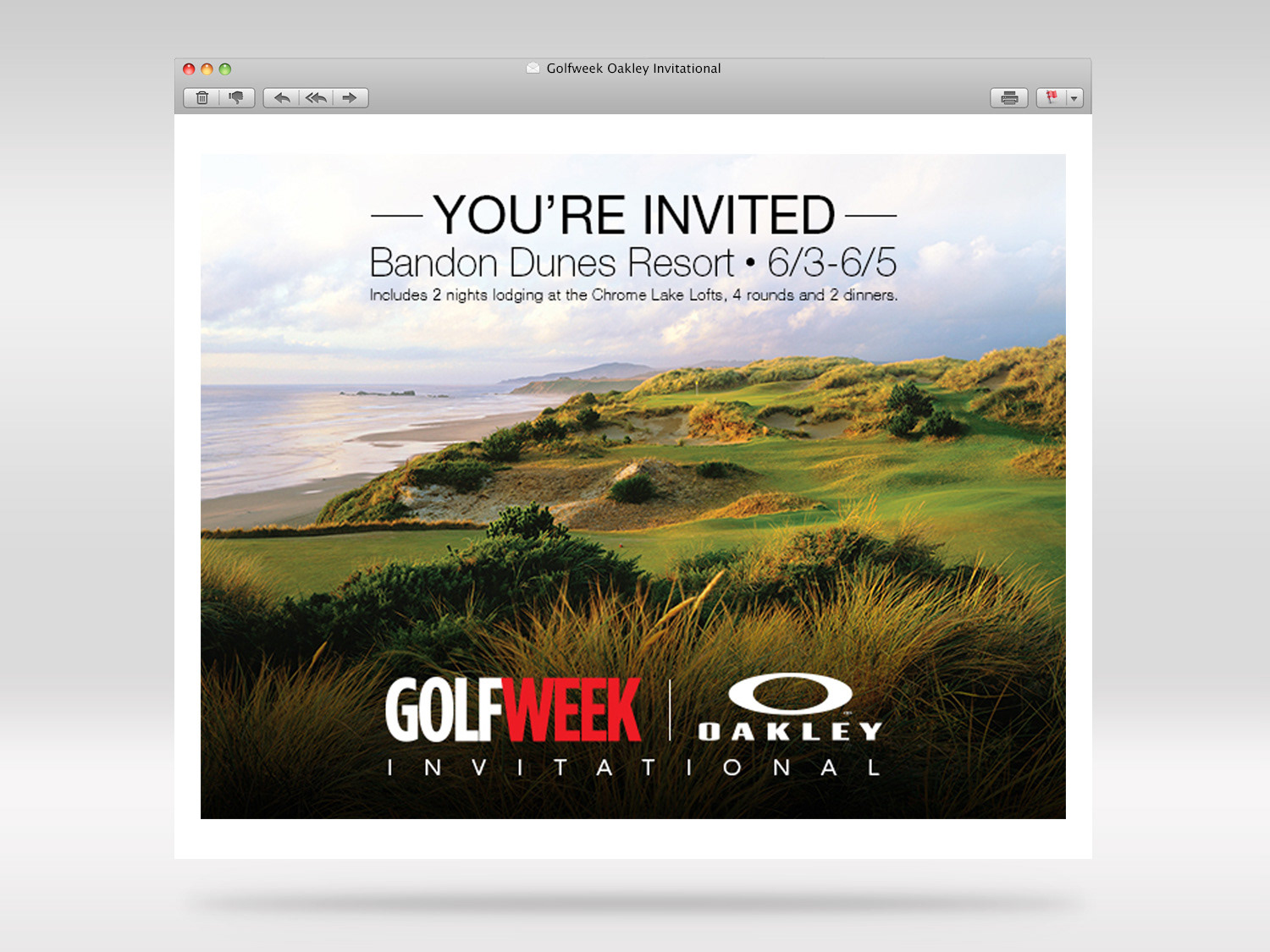 GOLFWEEK/OAKLEY INVITATIONAL E-BLAST