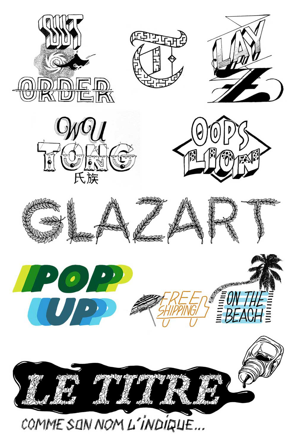 Divers mini-logo et typographies