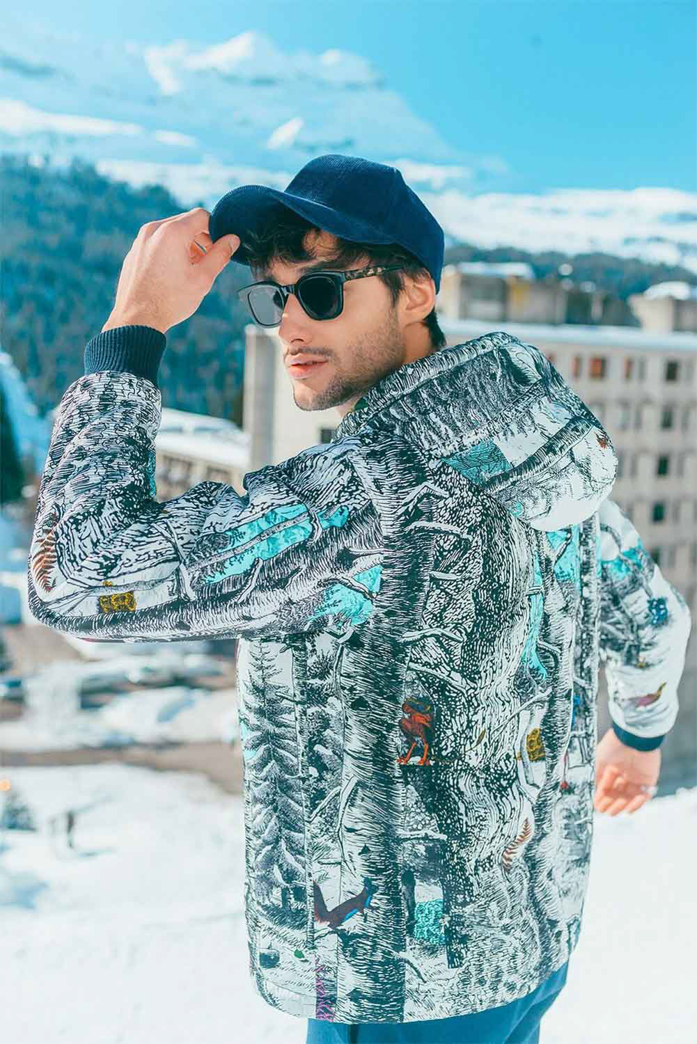 Shooting du motif textile sur veste pour la collection automne-hiver 2018 de Rue Begand