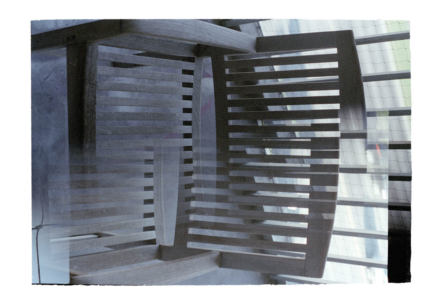 Photographie double exposition de chaise à Norman Oklahoma