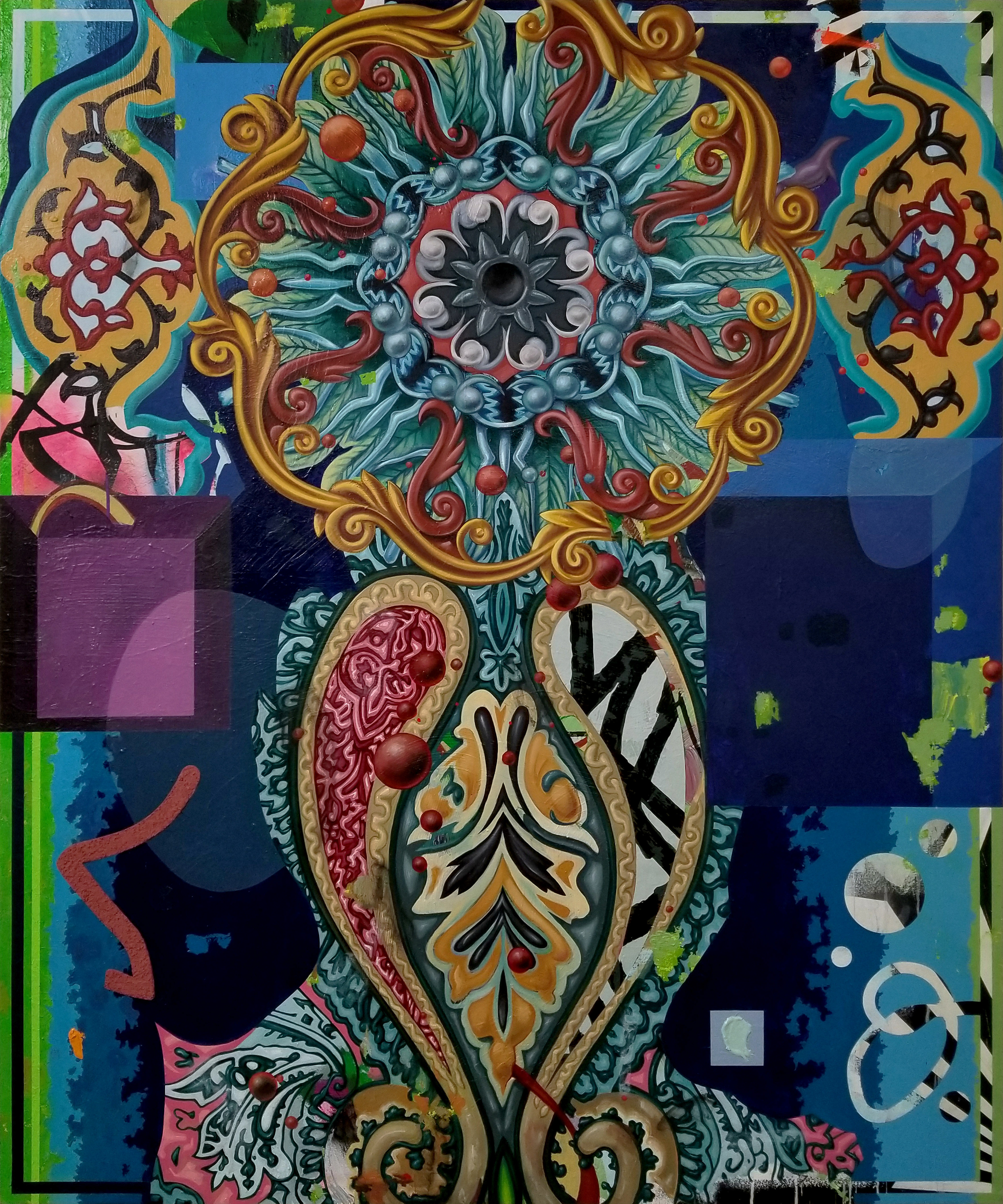 You Have A Great Body. May I Use It? 2020 60”x72” mixed media on canvas